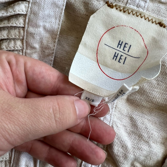 Anthropologie Hei Hei Womens Cropped Jacket Ivory Open Front Stretch Cut Out XS - Picture 7 of 8